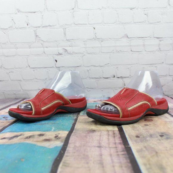 CLARKS Springers Open Toe Slide Sandals Size 6.5 - Picture 3 of 9